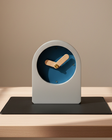 Modern Minimalist Analog Table Clock – Designer Small Desk Clock for Home Decor & Premium Gifting