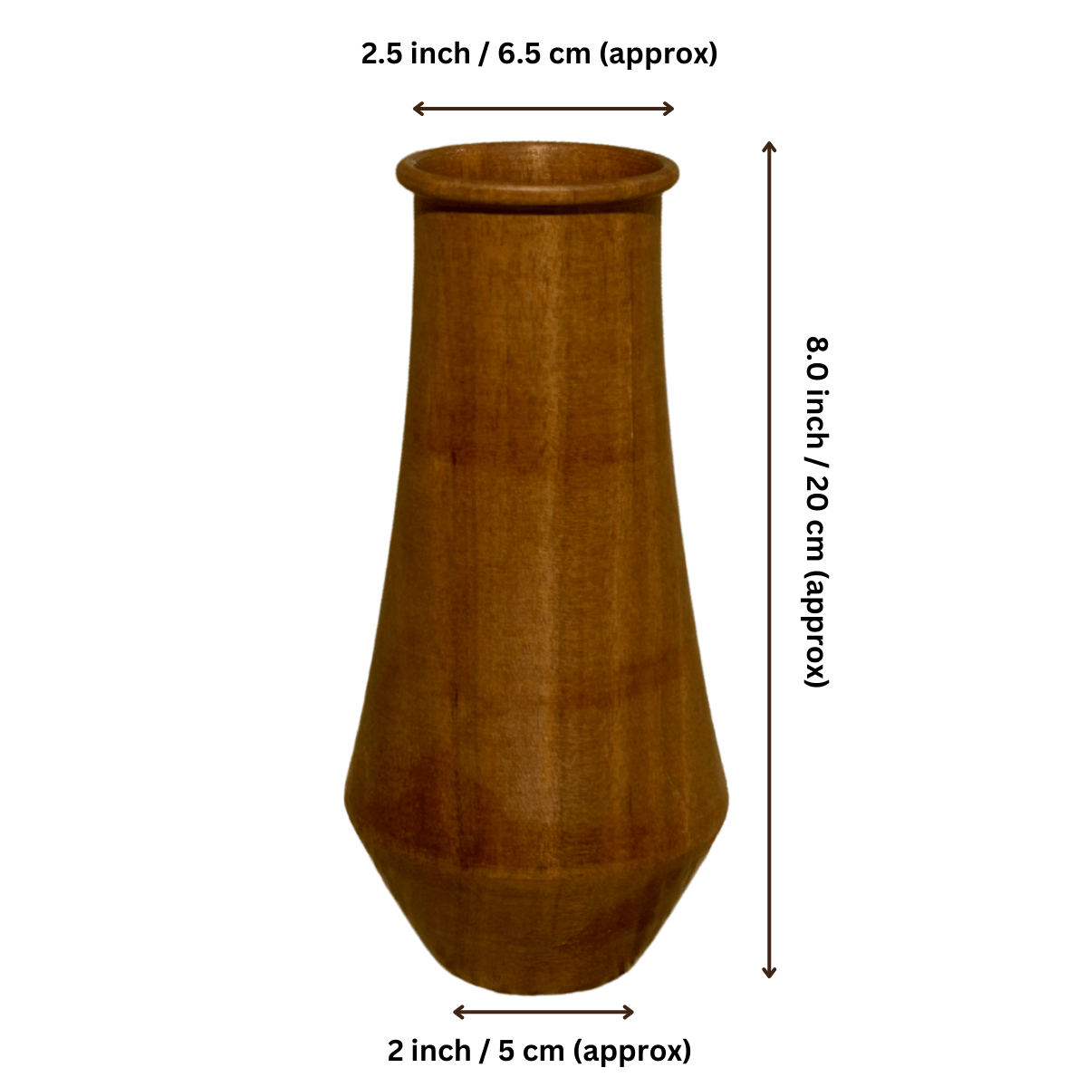 small wooden table vase