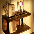 teak wood bathroom organiser