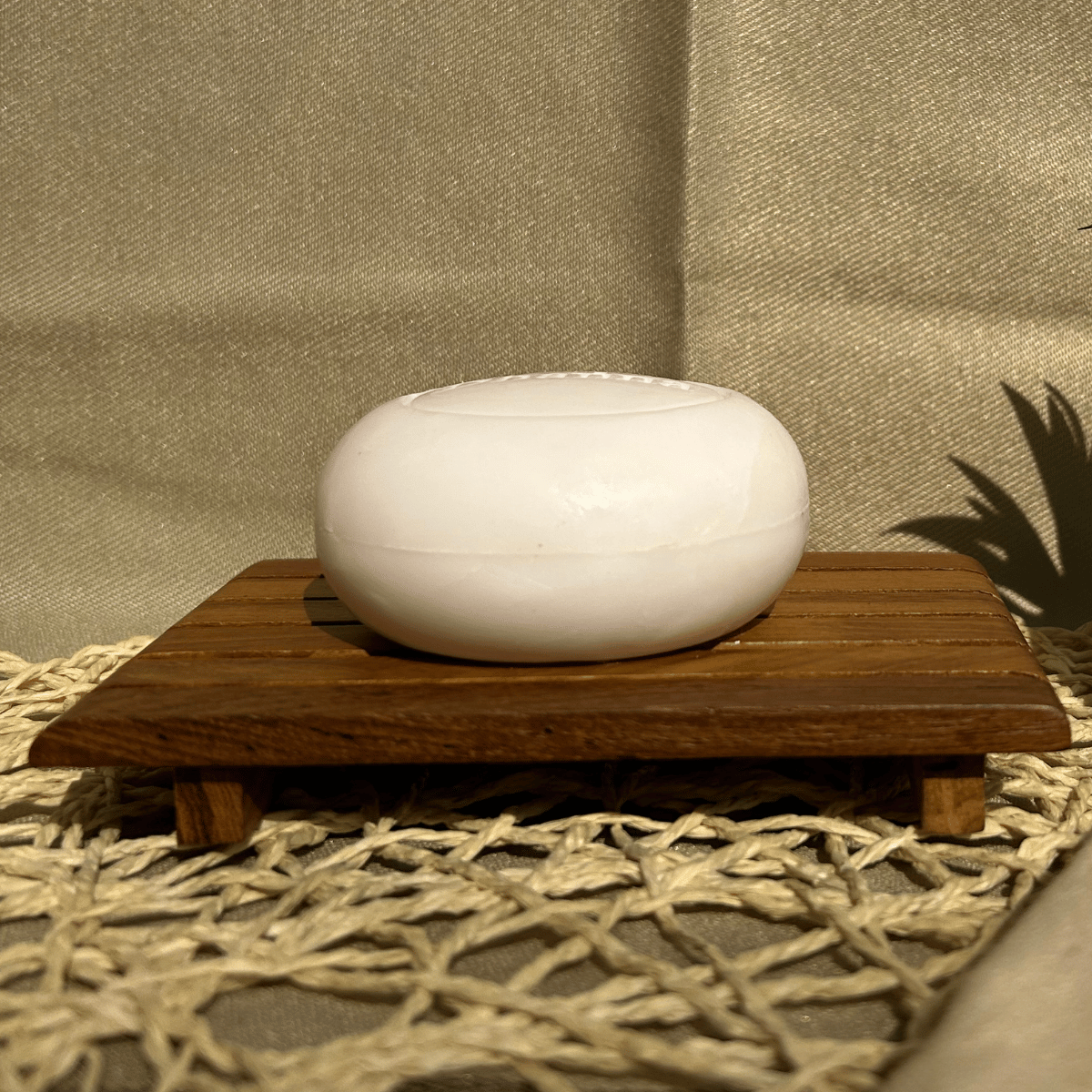 teak wood soap stand