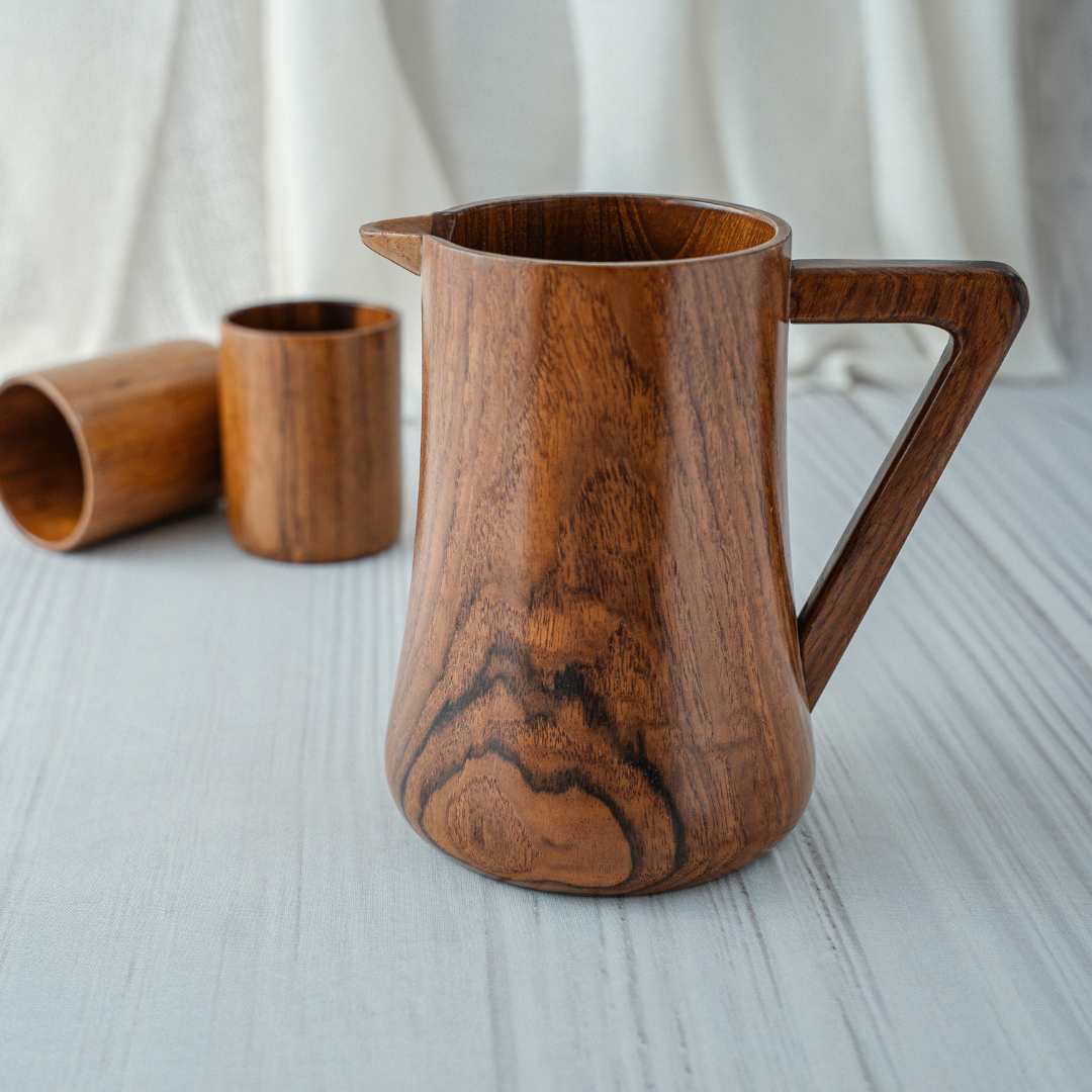 teak wood jug