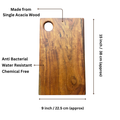 wooden cutting board with handle