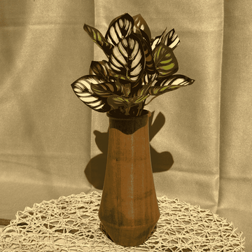 wooden flower vase
