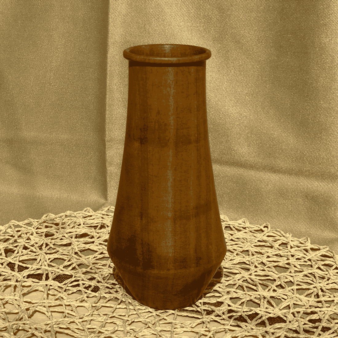 wooden flower vase